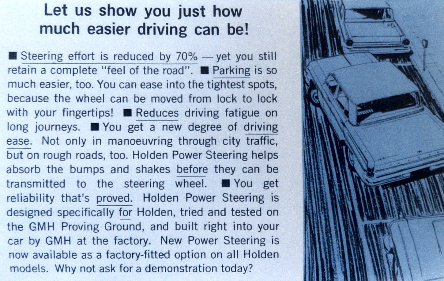 1964 Holden EH Power Steering Brochure Page 3